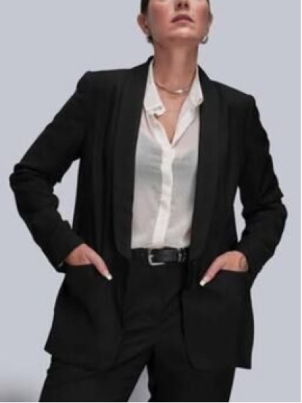 Wildfang Black Empower Tux Single-Button Blazer black women XXL 2XL Classic READ